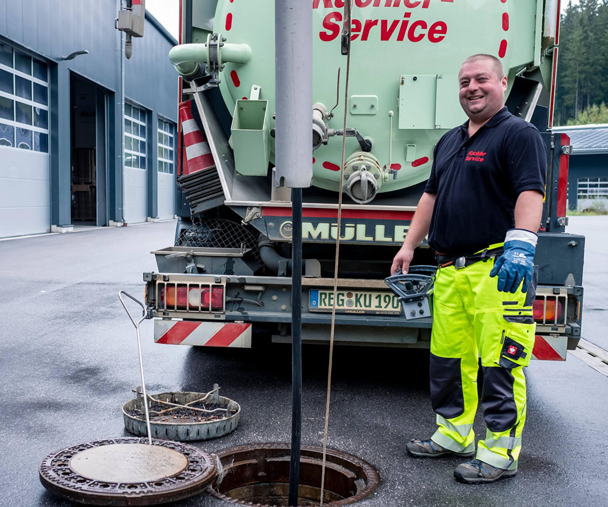 Bohrschlamm entsorgen auf der Baustelle
